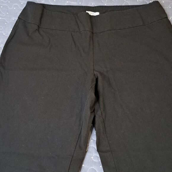 Crown & Ivy Ashley black pull on cropped pants size 12 - Picture 2 of 6